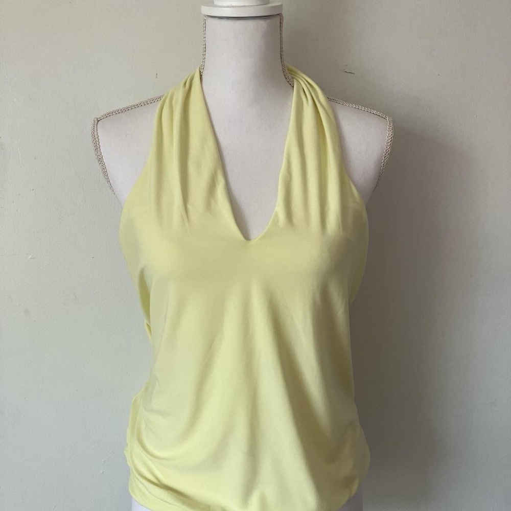 Express Yellow Sleeveless Backless Camisole